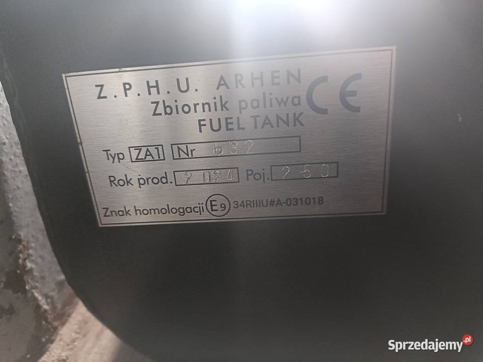 250L Zbiornik paliwa MasterMovano z 2024r Racibórz