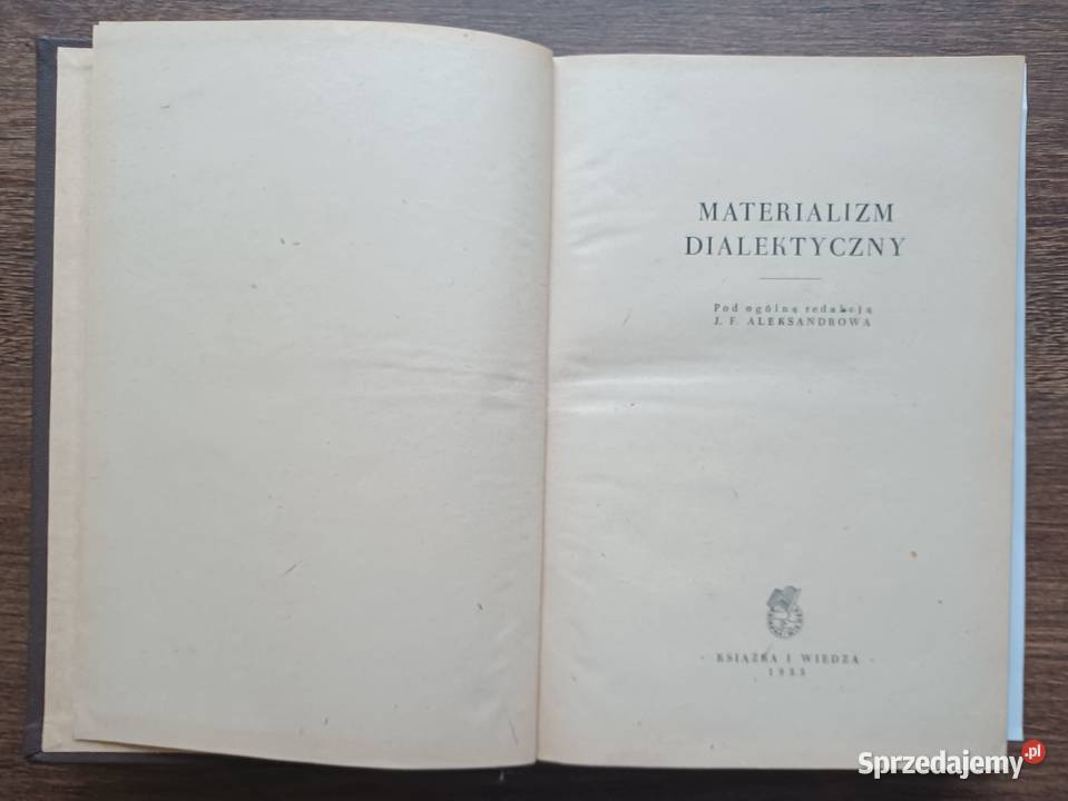 Aleksandrow JF Materializm dialektyczny 1955 Tarnowo Podgórne