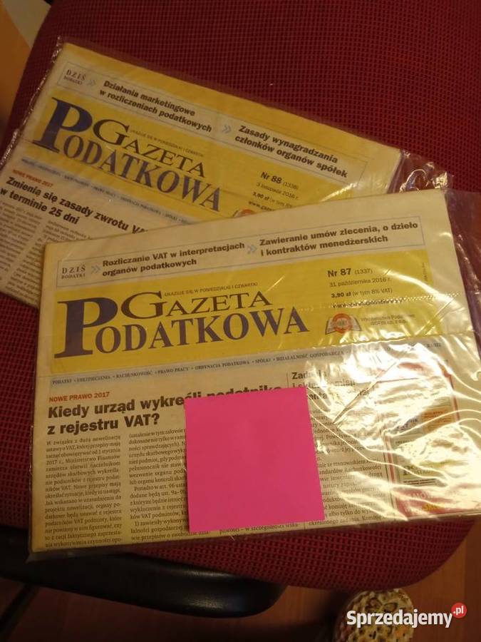 Archiwalne egzemplarze Gazety Podatkowej Limanowa