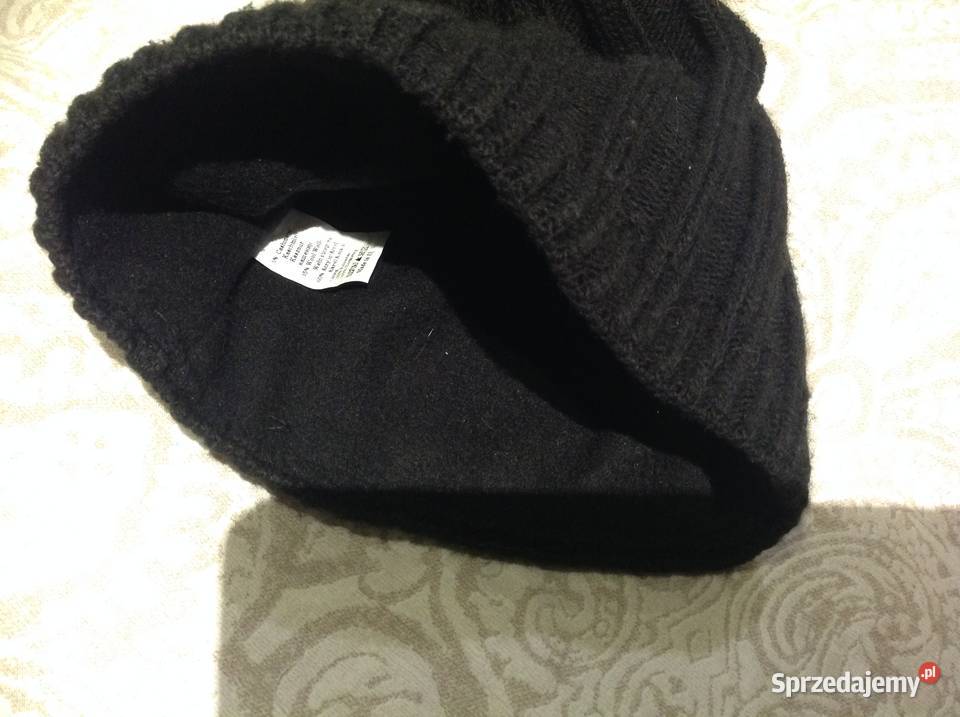 Czapka Czarna Damska z Jenotem Naturalnym LA