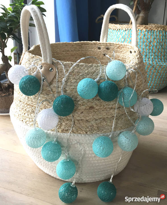 Kule bawełniane LED cotton balls 10 miętowe