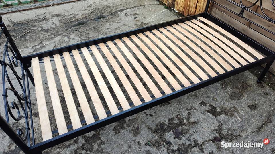 Metalowe łóżko 90x200 jednoosobowe materac Warszawa