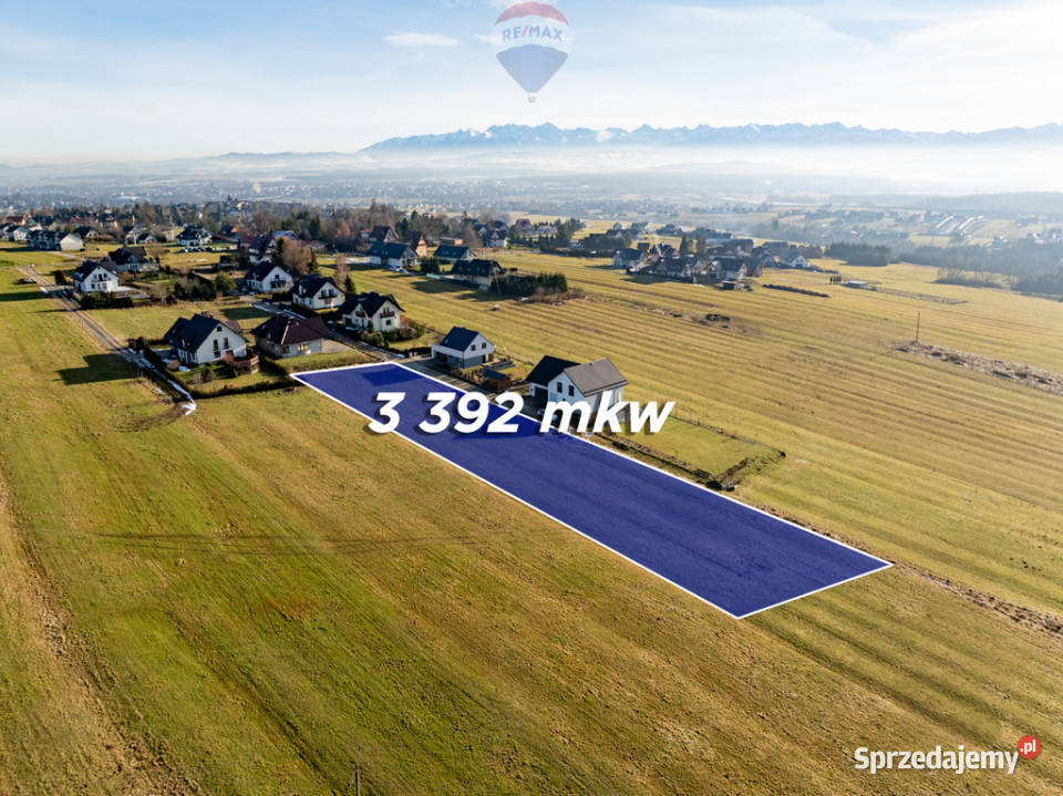 Działka budowlana 3392 m Nowy Targ os Niwa