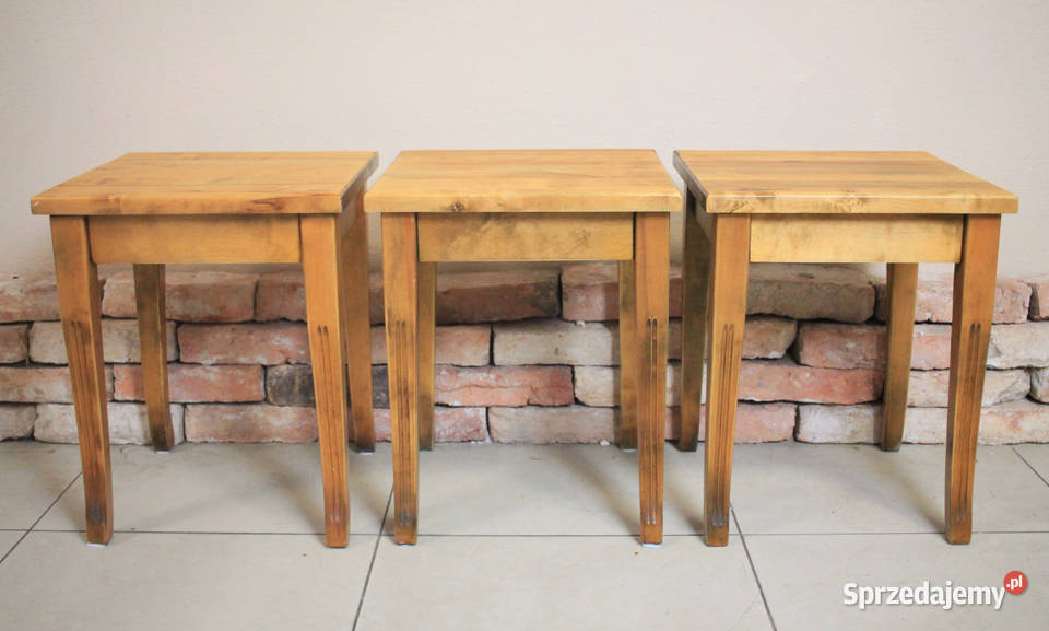 Taboret lite drewno piękne wykonanie Stoły, krzesła, biurka Pszczyna sprzedam