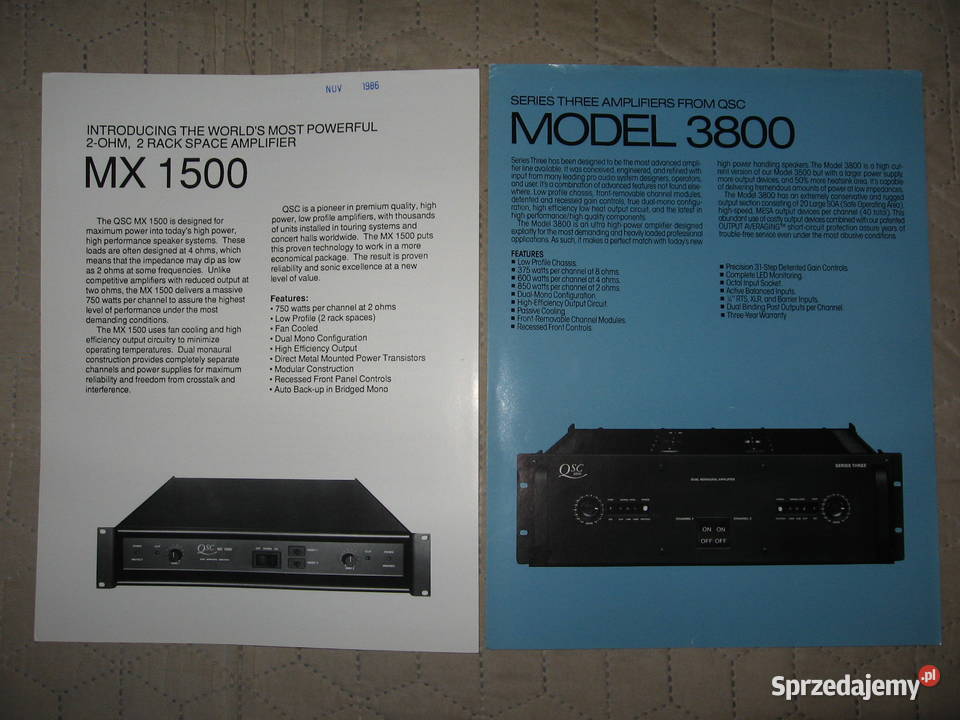 QSC Audio brochures leaflets lot broszury Kępice