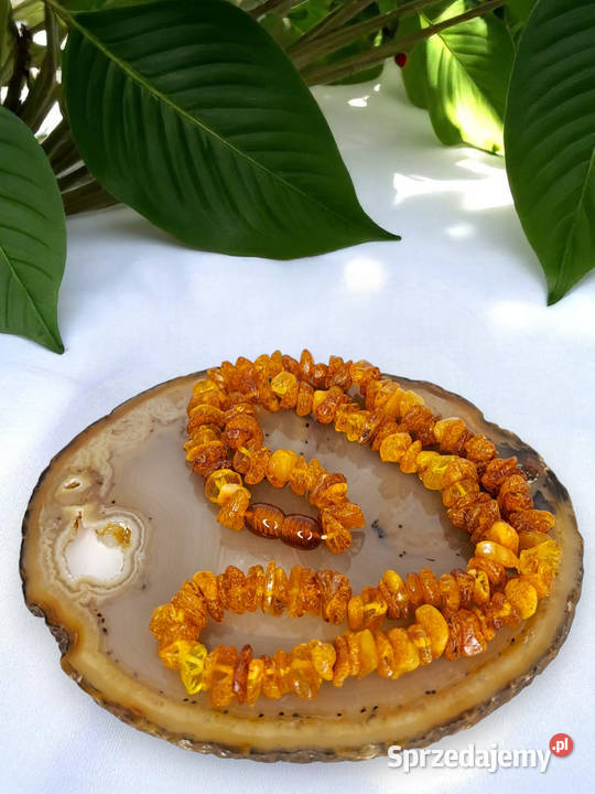 Korale z bursztynu BURSZTYN bałtycki sieczka Warszawa sprzedam