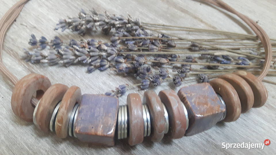 Naszyjnik ceramiczny ręcznie wykonany Naszyjniki