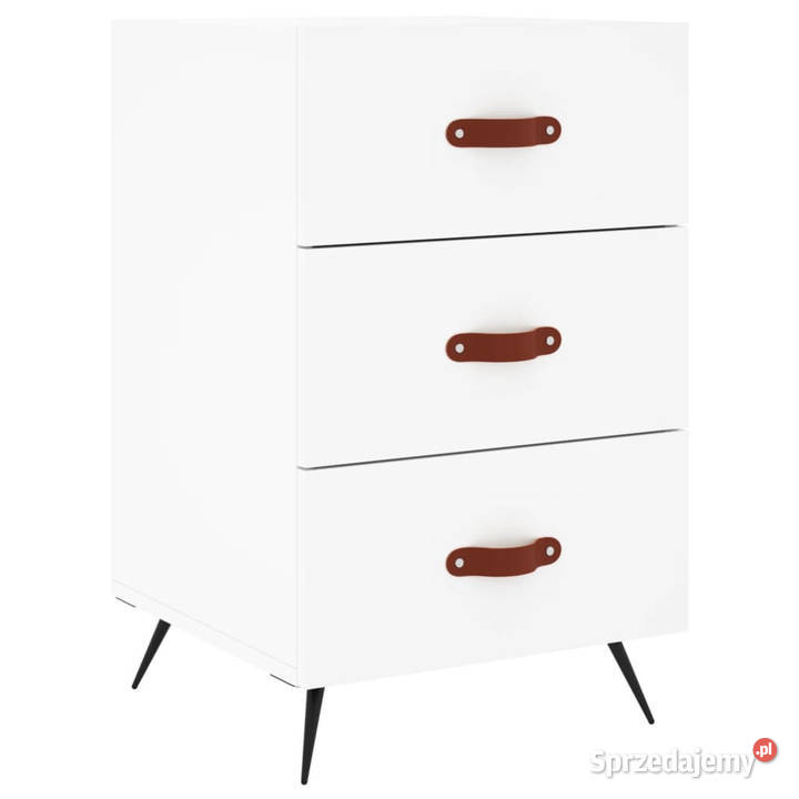 Szafka nocna biała 40x40x66 materiał