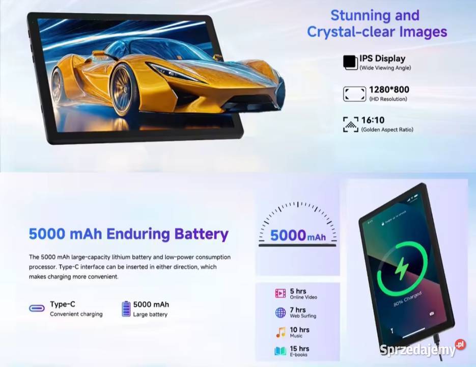 Tablet 10 Android 15 IPS