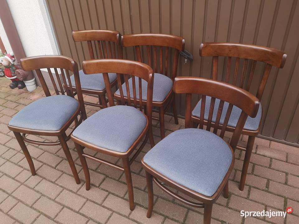 Krzesła PRL Stare Antyk Komplet 6 Sztuk Swarzędz
