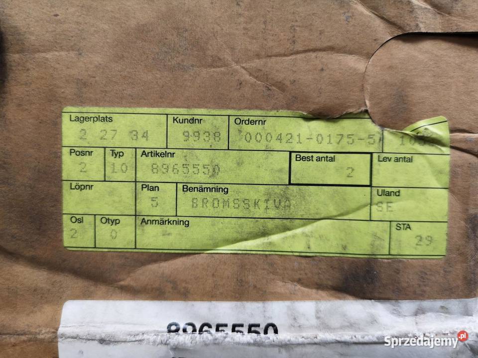 TARCZA HAMULCOWA PRZÓD 280MM SAAB 900 9000 ASO sprzedam
