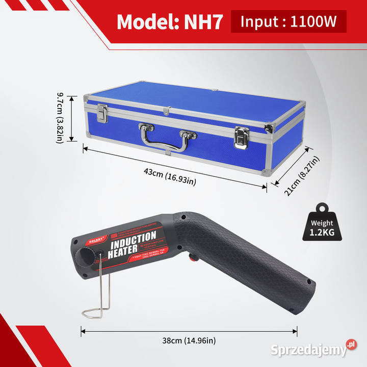 Nagrzewnica indukcyjna SOLARY NH7 mocna 1100W 8 Gdańsk sprzedam