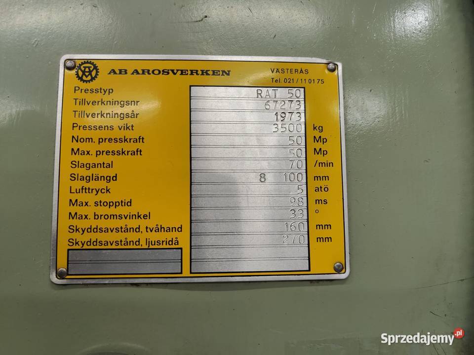 PRASA MIMOŚRODOWA AB AROSVERken RAT 50 Trzebunia