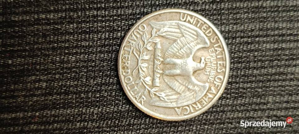 Rzadka kolekcjonerska srebrnaAg900 ćwierć Ząbki