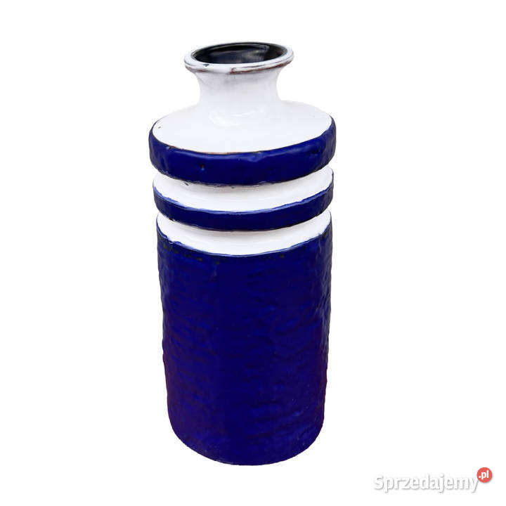 Duży ceramiczny wazon VEB Haldensleben Niemcy niebieski mazowieckie