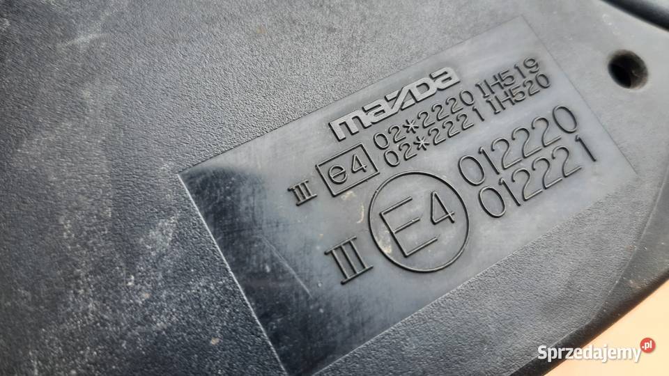 lusterko prawe zewnętrzne Mazda 3 0309r Lusterka zewnętrzne Dębno