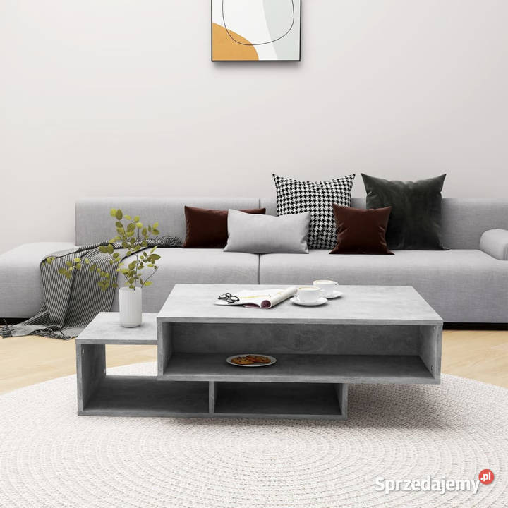 Stolik kawowy szarość betonu 105x55x32 WM808526 mazowieckie Warszawa