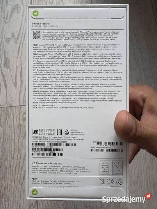 Apple iPhone 16 Pro 256GB Desert Titanium NOWY sprzedam