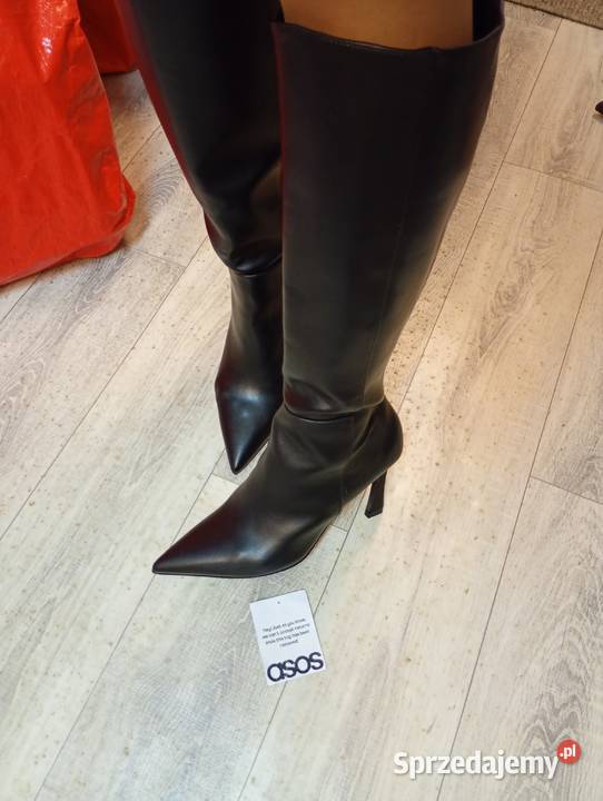 41 ASOS Design Czarne kozaki wieczorowe z Asos Kraków