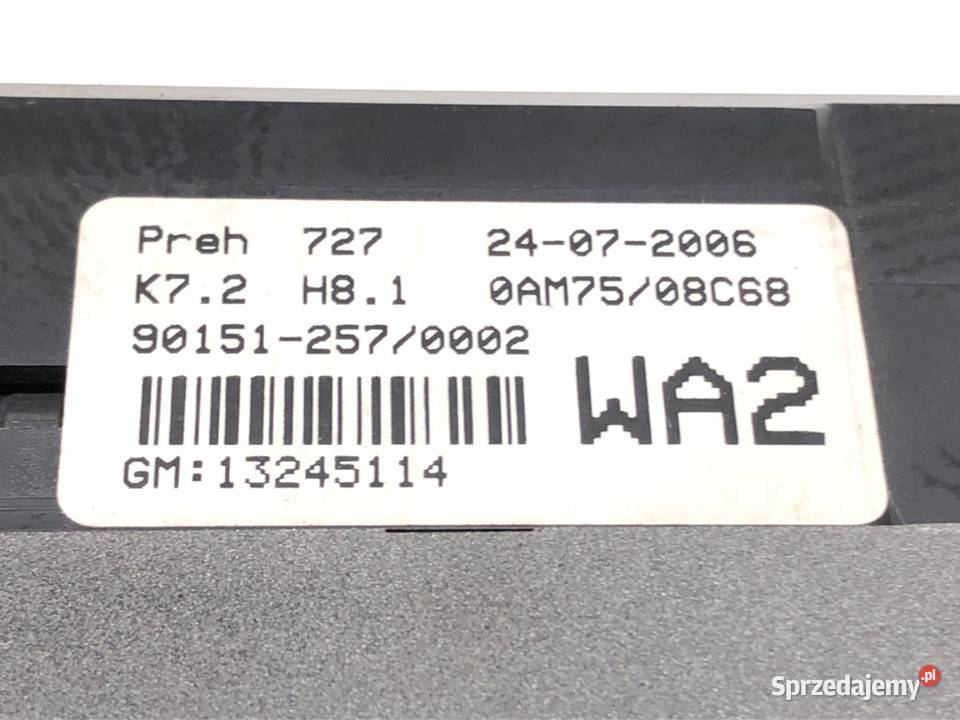 PANEL STEROWANIA NAWIEWU OPEL ZAFIRA B 13245114 osobowe