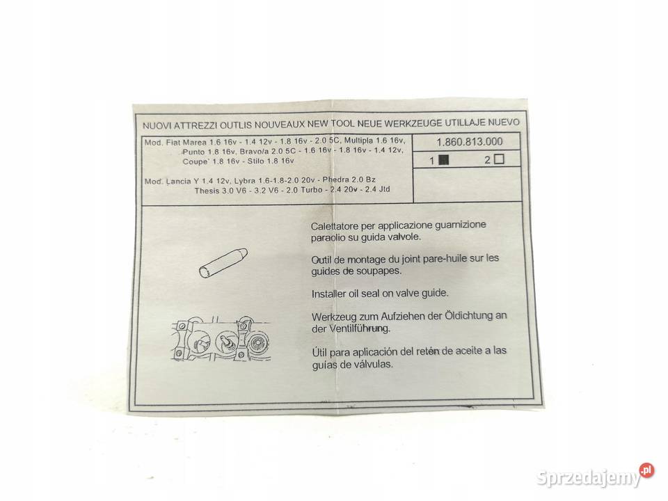 INSTALATOR USZCZELNIACZA WAŁU LANCIA 30 V6 JTD