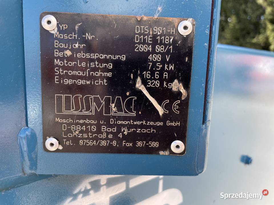 Piła stolikowa LISSMAC DTS 901 przecinarka pełny VAT Pozostałe Pozostałe Ślesin