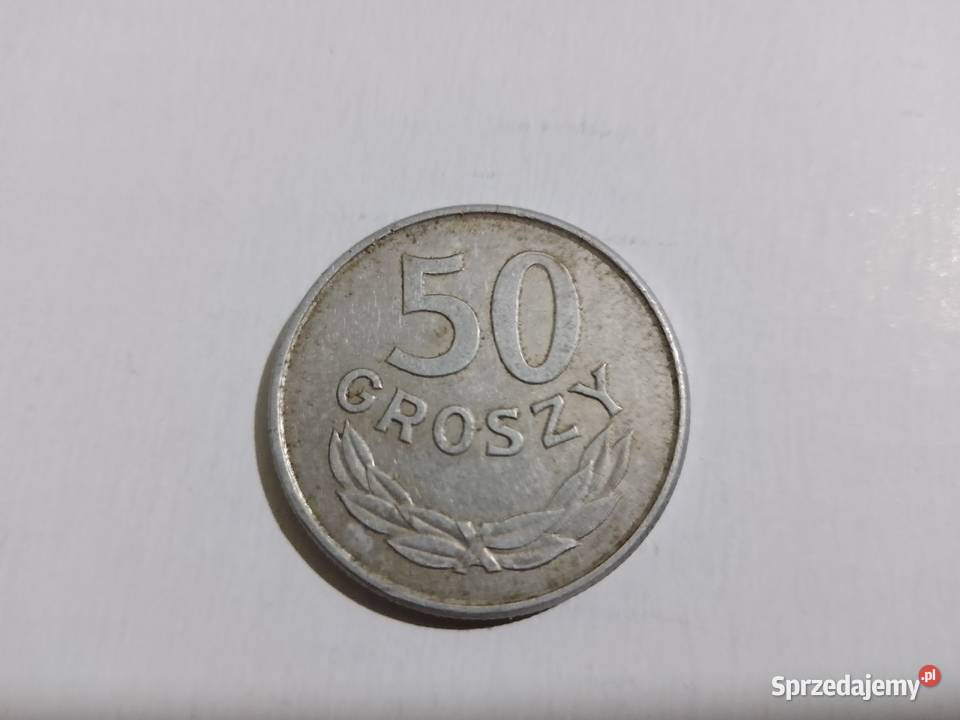 Moneta 50gr groszy z 1986 roku PRL Świdnik