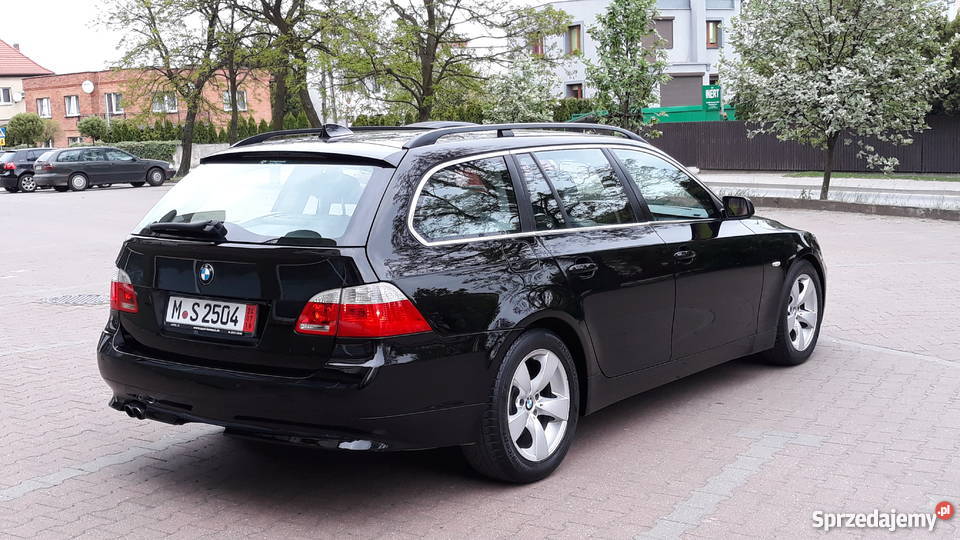 BMW E60 TOURING 530D CZARNA OPŁATACH relingi dachowe Seria 5 wielkopolskie Kostrzyn