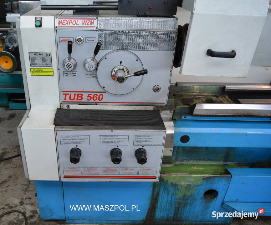 Tokarka uniwersalna TUB 560 x 2000 MEXPOL Produkcja łódzkie Głowno