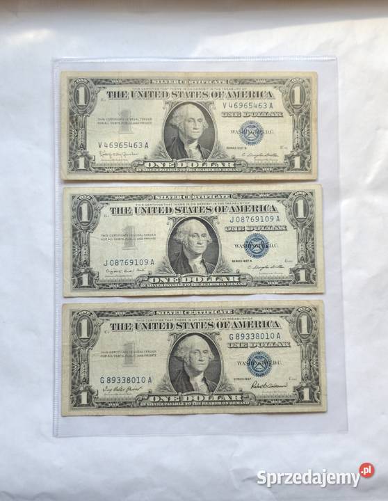 O 5 USA 1 Dollar Silver Certificate 1957 1957A 3 Ostrów Mazowiecka
