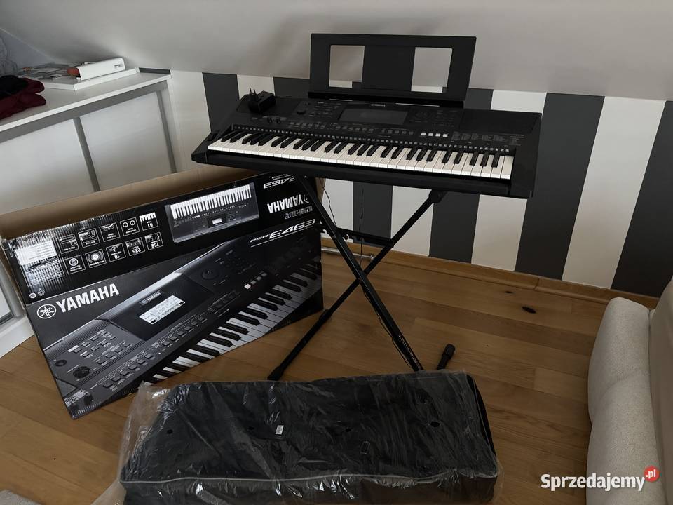 Zestaw Keyboard Yamaha psr E463 stojak Nowy