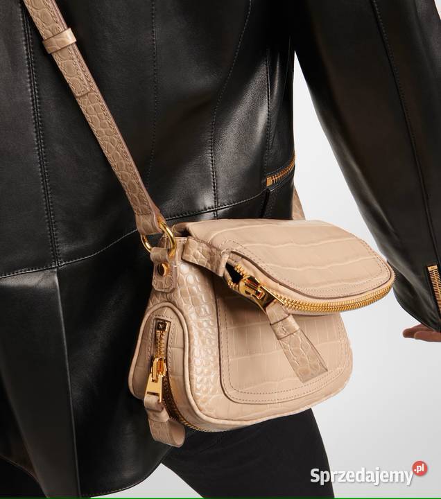 Mini skórzana torba na ramię z efektem Świdnica