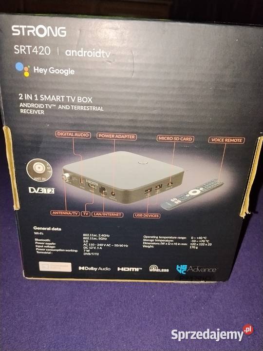 Box Tuner Android TV DVBT 2 2w1 kujawsko-pomorskie Szczepanki