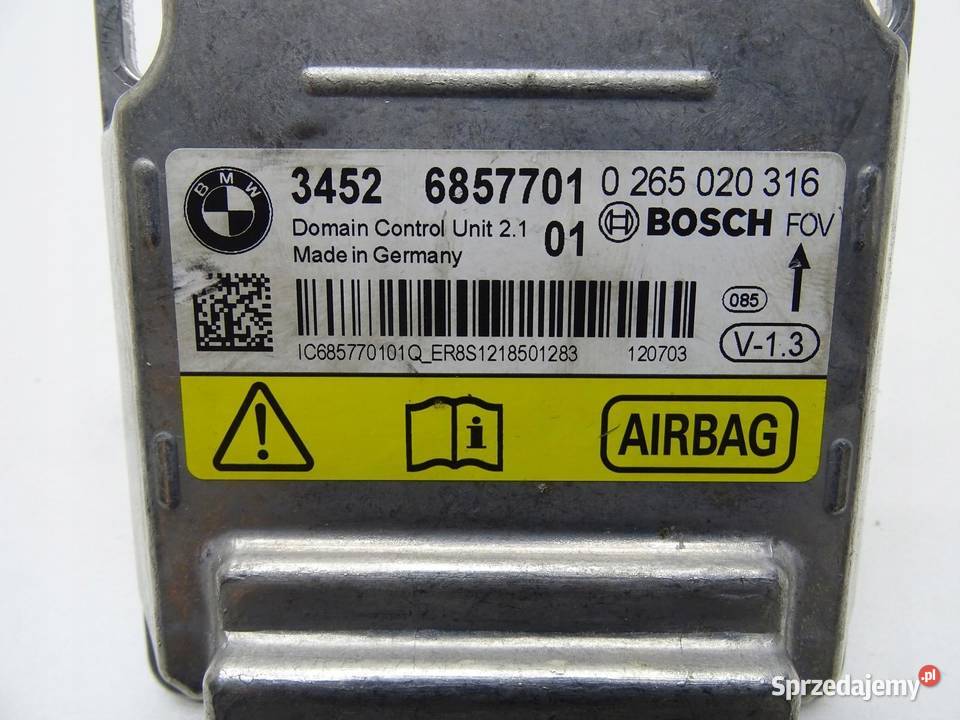 MODUŁ STEROWNIK PODUSZEK POWIETRZNYCH AIRBAG BMW sprzedam