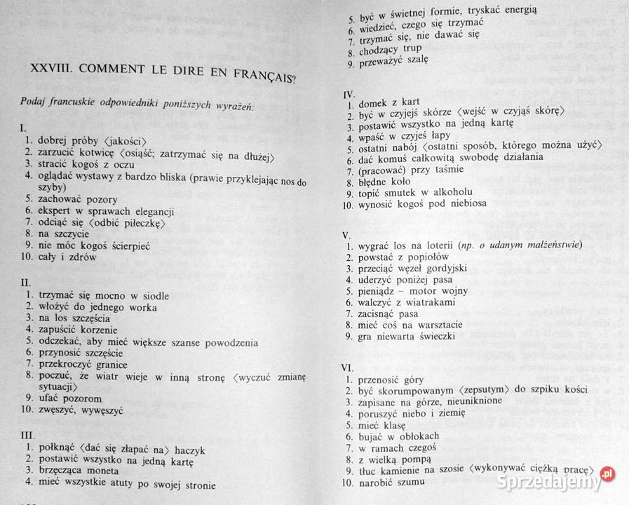 Idiomy francuskie w ćwiczeniach Krystyna Pozostałe Chełm
