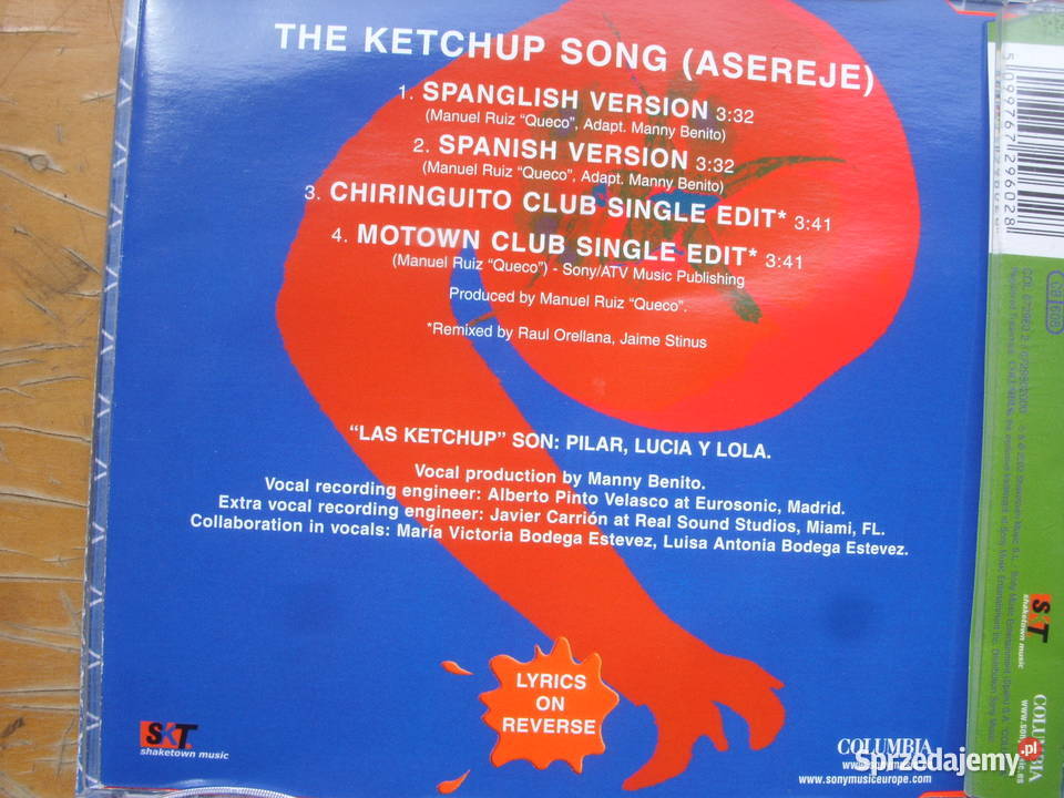 SKLAD singiel CD KETCHUP THE SONGS 2002 Wołów