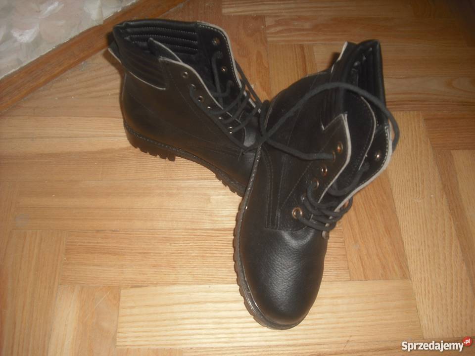 Buty zimowe trapery skóra naturalna NOWE