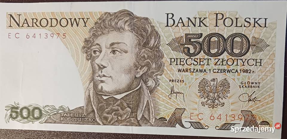 500 T Kościuszko 1VI1982 r seria EC piękne Konin sprzedam