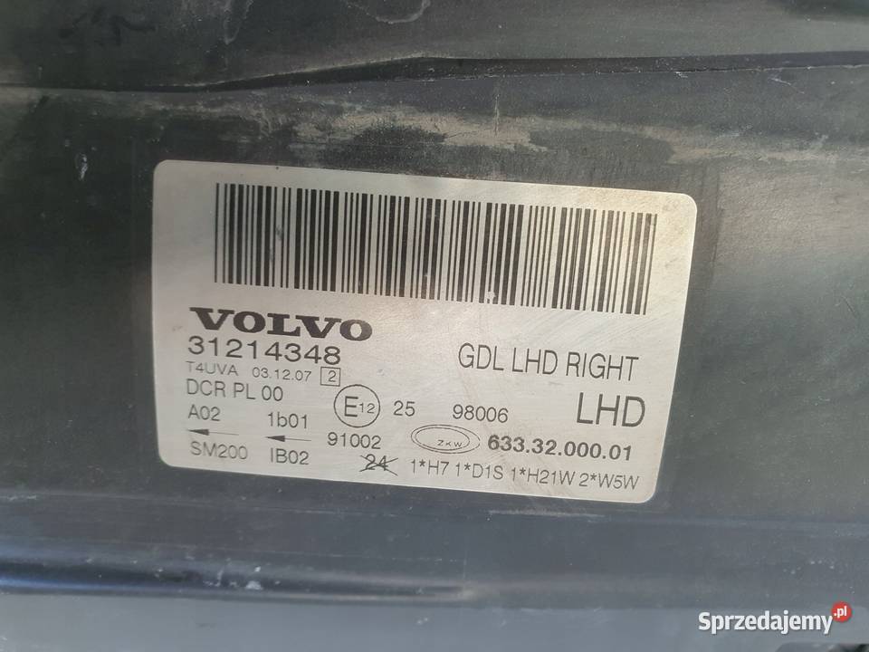 Volvo V70 III XC70 S80 II XENON PRZEDNIA LAMPA Janów