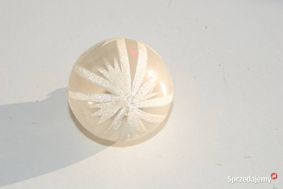 Stara ozdoba choinkowa bombka mleczna rękodzieło Cieszyn