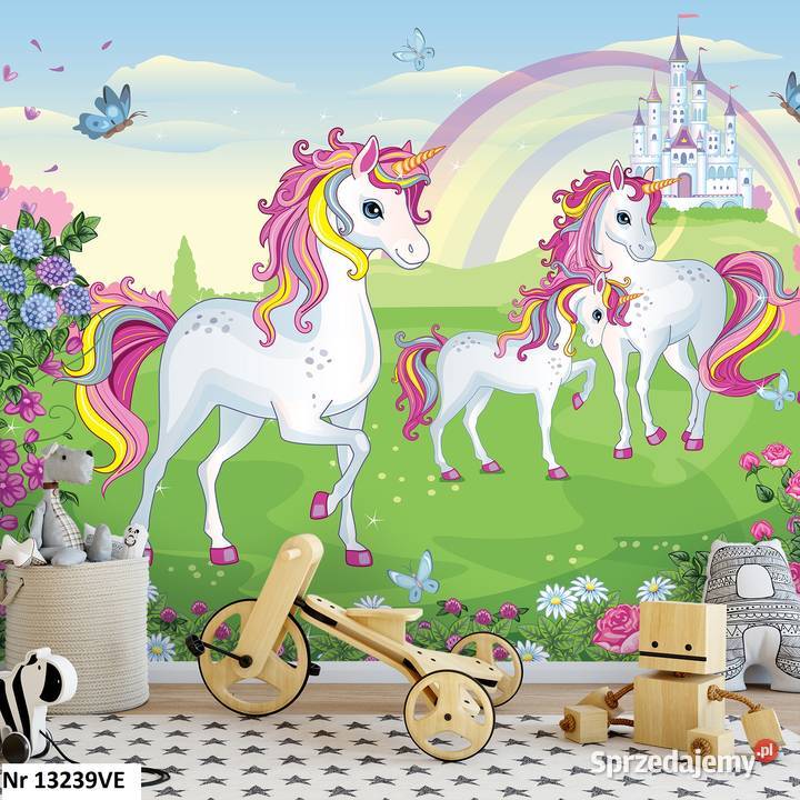 Tapeta fototapeta Jednorożce dziewczynki