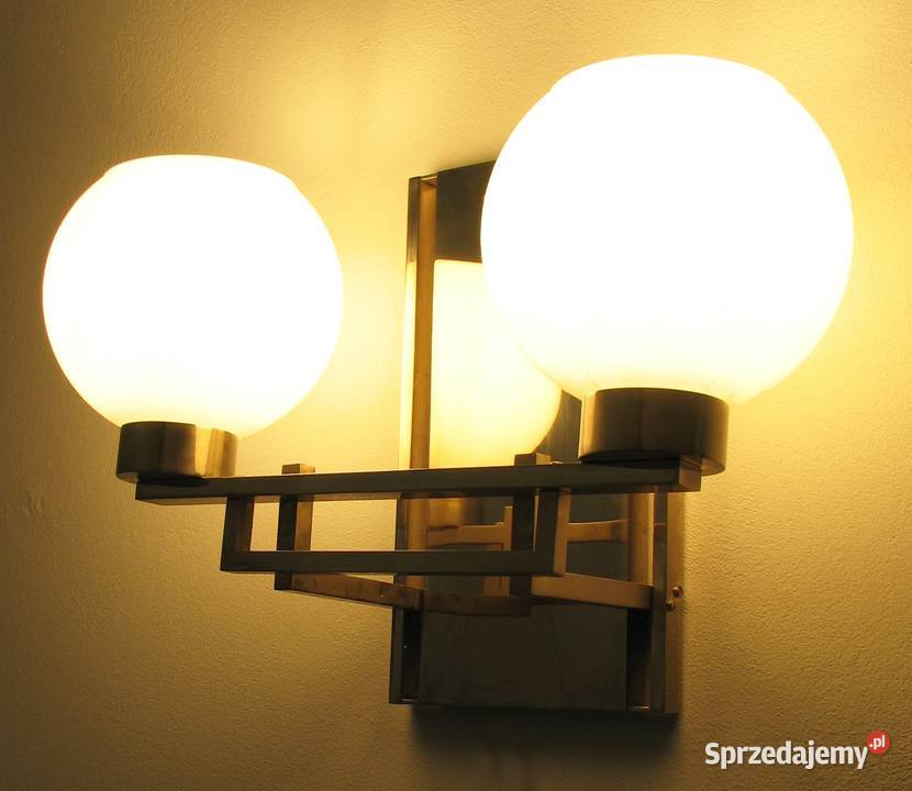 Kinkiet mosiądz niklowany ART DECO Kinkiety Cielądz sprzedam