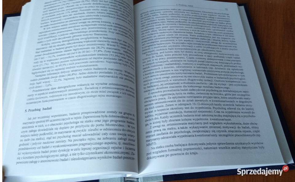 Stres w izolacji morskiej psychospołeczne Rok wydania 1996 Gdańsk sprzedam