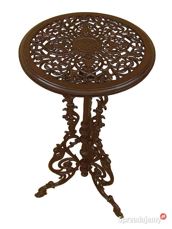 Żeliwny ażurowy stolik kawowy do ogrodu na taras Poznań