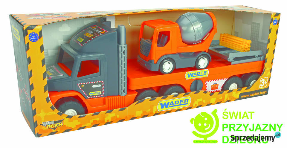 Wader Auto Super Tech Truck laweta z betoniarką Samochody i pojazdy Bielsk Podlaski