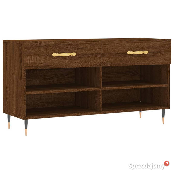 Ławka z miejscem na buty brązowy dąb 102x35x55 mazowieckie Warszawa sprzedam