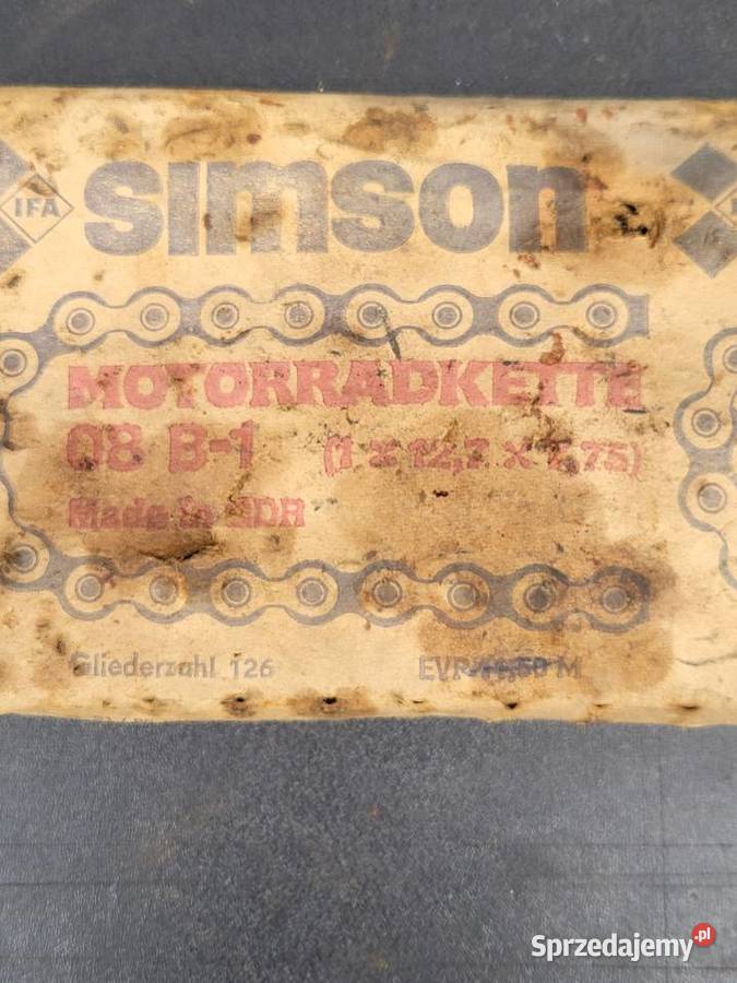 NOWY Z EPOKI SIMSON IFA DDR ŁAŃCUCH 127 ORGINAŁ Rybnik sprzedam