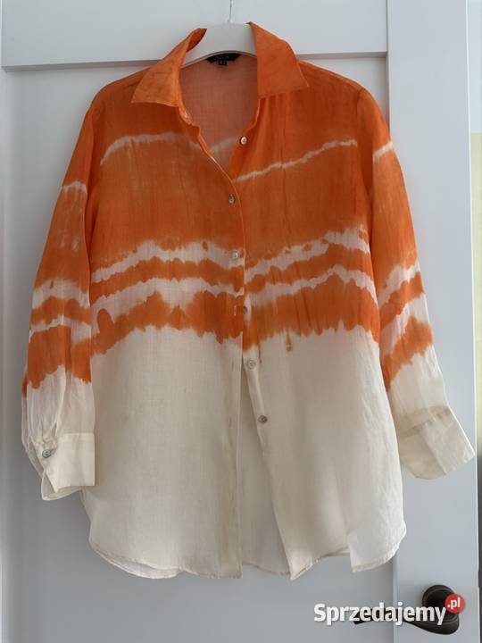 Koszula damska XS pomarańczowa Massimo Dutti len Częstochowa