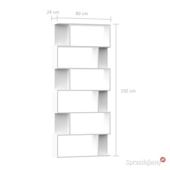 Regał na książkiprzegroda biały 80x24x192 mazowieckie Warszawa sprzedam