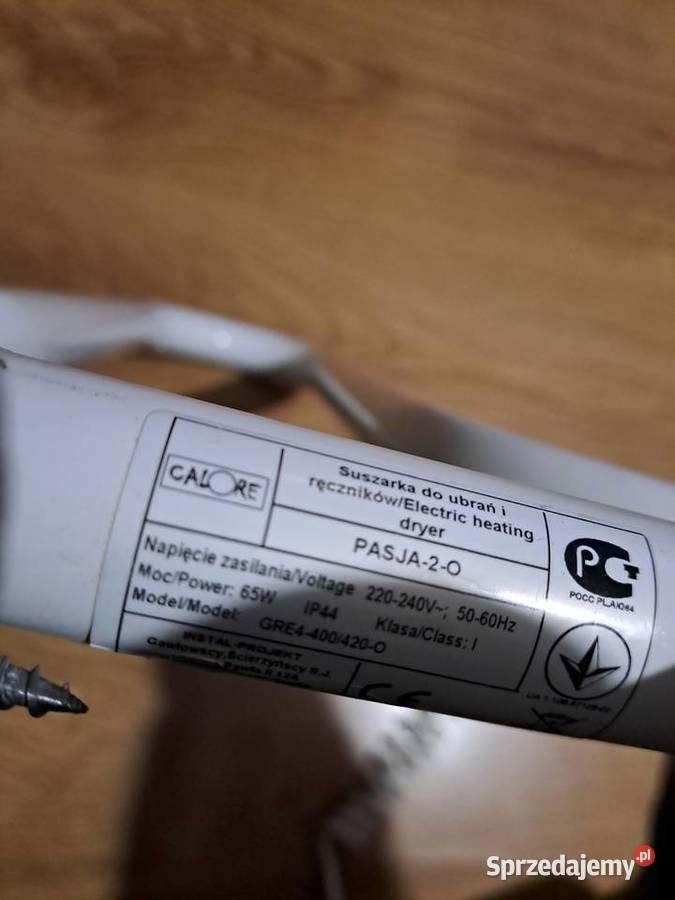 Suszarka elektryczna PASJA 20 obrotowado ubrań i Przemyśl